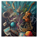 Buscar instrumentos musicales azulejos Abstracto
