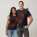 Buscar puño rojo camisetas Poder