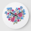 Buscar fondo del corazón relojes de pared Flor