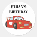 Buscar coches rojos pegatinas Fiesta de cumpleaños