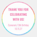 Buscar arco iris lindo pegatinas Rosa