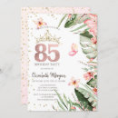 Buscar 85 años invitaciones Hojas