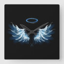 Buscar alas del ángel relojes de pared Azul
