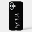 Buscar blanco y gris iphone fundas Nombre de monograma