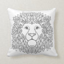 Buscar zen doodle cojines Cabeza del león