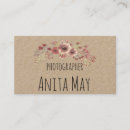 Buscar vintage floral tarjetas de visita Kraft
