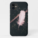 Buscar plumas blancas iphone fundas Rosa