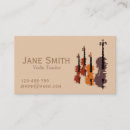 Buscar instrumentos tarjetas de visita Violín