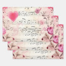 Buscar musical papel de regalo Flores