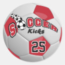 Buscar pelota de fútbol pegatinas Rojo