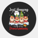 Buscar el colgar pegatinas Santa claus