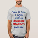 Buscar invisible camisetas incapacidad