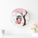 Buscar geisha relojes de pared Kokeshi