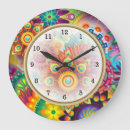 Buscar números coloridos relojes de pared Brillante