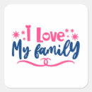 Buscar amo a mi familia pegatinas Adorable