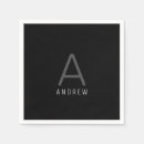 Buscar monocromático servilletas Monograma