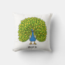 Buscar pájaro del pavo real cojines General y unisex