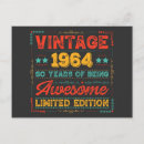 Buscar años 60 del cumpleaños del vintage postales Para todos