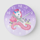 Buscar unicornio rosa relojes de pared Lindo