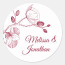 Buscar floral moderno boda pegatinas Parejas