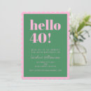 Buscar invitaciones 40 cumpleaños Simple