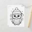 Buscar búhos coloridos postales Para niños