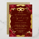 Buscar quinceanera rojo invitaciones Rosa