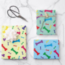 Buscar hueso perro de papel de regalo Colorido