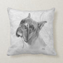 Buscar perros del boxeador cojines Gris