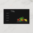 Buscar fruta y verdura tarjetas de visita Comida