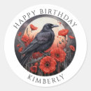 Buscar feliz cumpleaños rojo y negro pegatinas General y unisex