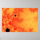 Buscar llama del fractal posters Rojo