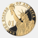 Buscar dólar pegatinas Oro