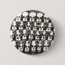 Buscar cráneo del dibujo animado chapas Divertido