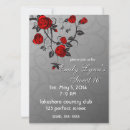 Buscar rojo 14x19 invitaciones Floral