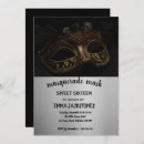 Buscar máscara de la mascarada invitaciones Negro