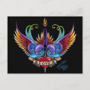 Buscar corazón con alas postales General y unisex