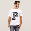 Buscar letra p camisetas Negro