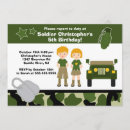 Buscar soldado del ejército invitaciones Fiesta