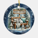 Buscar conejo vintage adornos Nieve