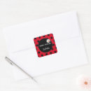 Buscar ladybug cuadradas pegatinas Adorable