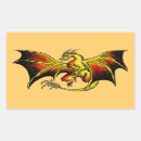 Buscar dragón rectangulares pegatinas Fantasía