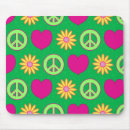 Buscar paz y amor alfombrillas de raton Hippie