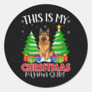 Buscar german shepherd pegatinas Feliz navidad