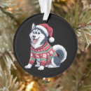 Buscar perro del husky siberiano adornos Navidad