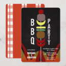Buscar comida caliente 13x18 invitaciones Barbacoa