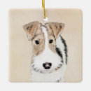 Buscar alambre adornos Fox terrier del alambre
