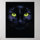 Buscar gato de ojos verdes posters Negro