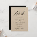 Buscar papel y blanco kraft boda invitaciones Elegante