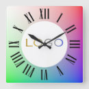 Buscar números coloridos relojes de pared Arco iris